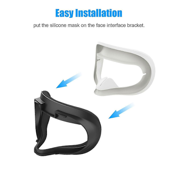 Silikon VR-skydd för Oculus Quest 2 VR-headset Höghållfast skydd Gray