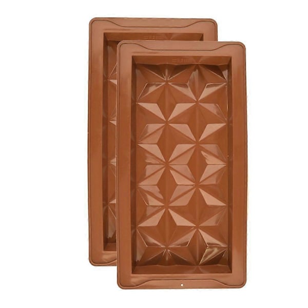 1/2/3 st Silikon Chokladformar Djupa Värmebeständiga Chokladformar för Desserter Godistillverkning Non-Stick Lätt Släpp Fudge Tryfflar Brownies Kakor Mo 2pcs
