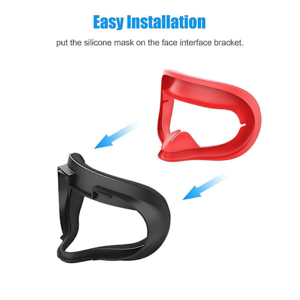 Silikon VR-skydd för Oculus Quest 2 VR-headset Höghållfast skydd Red
