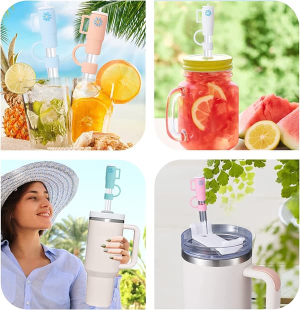 ##/5-pack Universal Strawdammskydd (Blandade Färger), Söt Strawskydd,##/