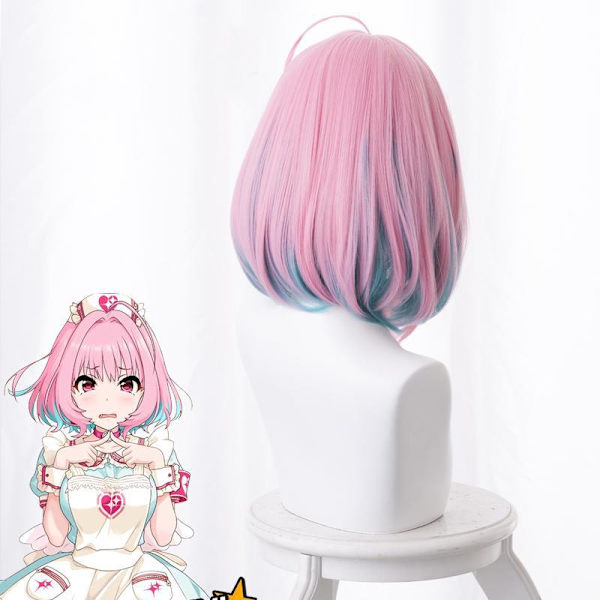 30 cm/12 tommer Medium Rett Herre Parykk (Rosa)