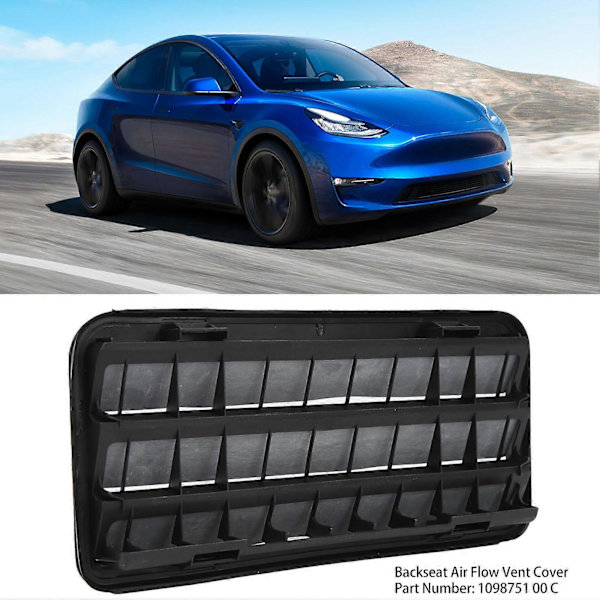 Luftstrømsdeksel for baksete 1098751 00 C Erstatning for Tesla Model 3 Y 2020 til 2023
