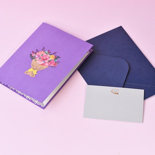 ##/3D Pop-up Grattiskort med Naturligt Kuvert 1st - Grattis- och Bröllopskort med Underbara Blommor för Kvinnor Män Flickvänner Barn och Unisex##/