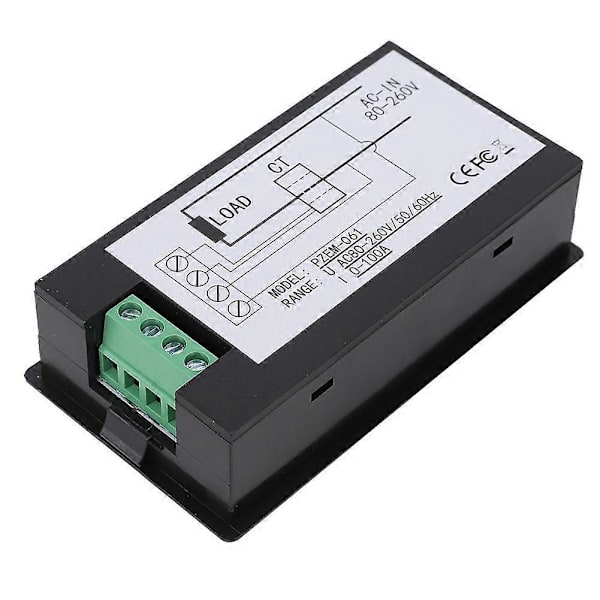 Multifunksjonell digital skjerm strømovervåker spenning strøm energi multimeter (PZEM-061 (delt kjernetransformator))