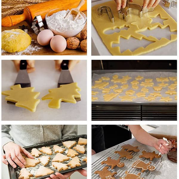 ##/10 st julpepparkaksmallar, 3D plastkakformar, barn##/