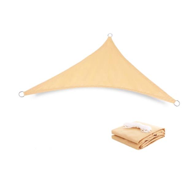 ##/(Beige) Trekant Solseil 3X3X3m - 300D Solbeskyttelse Parasoll##/