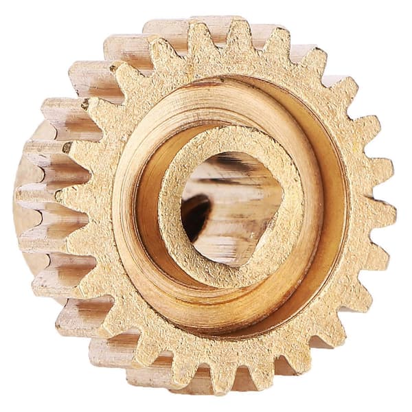 4301-0006-0024 24 Tænder Tandhjul Messing 6mm D-Boring MOD 0.8 Gear Industrirobot Reservedele