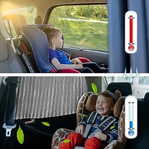 Auton hopeasävyiset sivuikkunoiden aurinkosuojat, magneettiset auton verhot