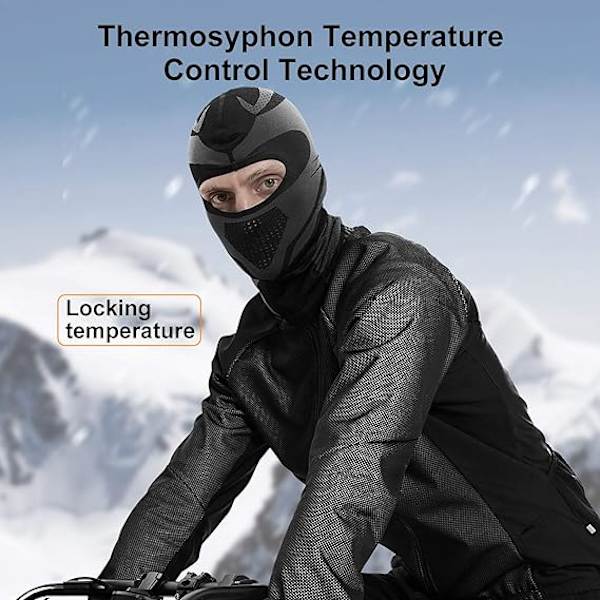 Termisk fleece vindtæt balaclava til ski og motorcykel