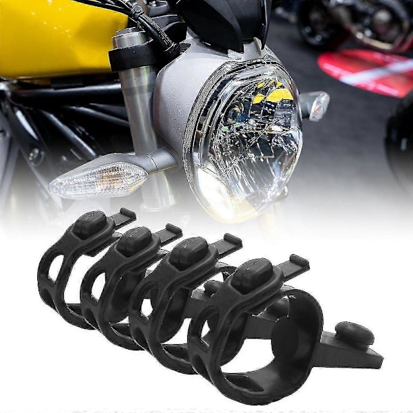 4 st Motorcykel Strålkastare Fixeringsfäste Bälte Strålkastarkåpa Gummibälte för XCW EXCF FC250 2005-2020-xdd