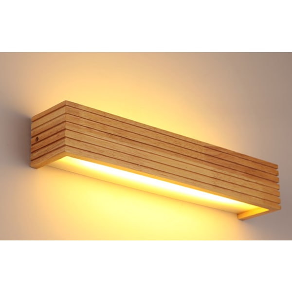 Modern Japansk Ek Vägglampa Nordisk Massiv Trä Vägglampa för Säng