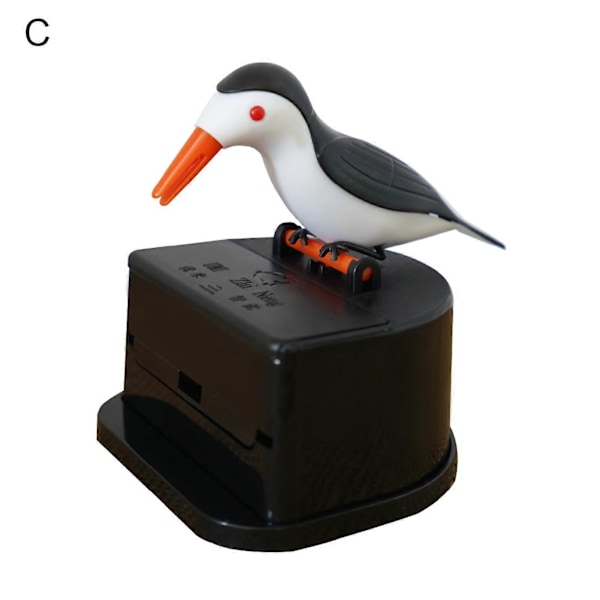 Tandpetare Behållare Ren Push-on Design Stor Kapacitet 3D Fågelform Tandpetare Dispenser Hushållsartiklar C