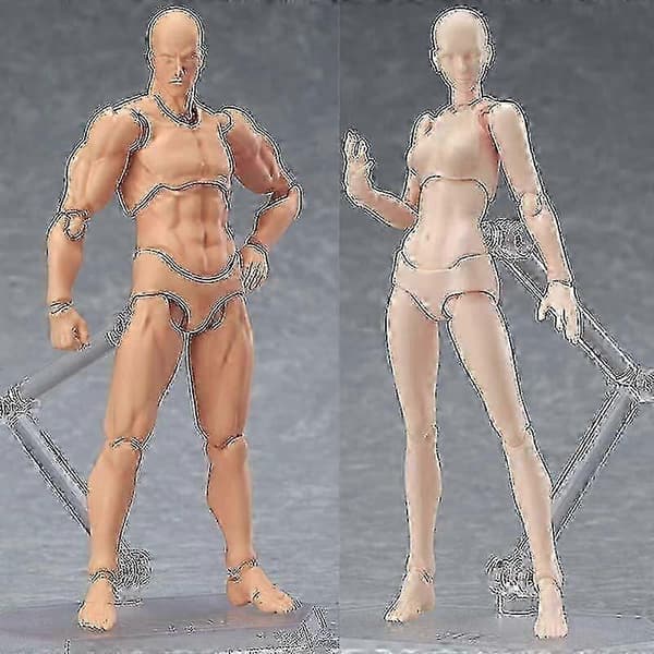 Actionfigur Kropp Kun & Chan 2 st Ritmannekängset PVC Rörlig Actionmodell Skrivbordsdekor För