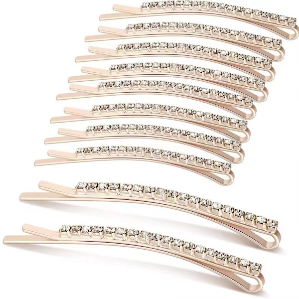 ##/10 STK Klar Rhinestone Bobby Pins Små Kristall Bobby Pins##/