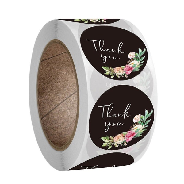 &4 Designs Floral Thank You Sticker Seal Labels Christmas Gift Decoration Sticker For Package Stationery Stickerqy740-500pcs&