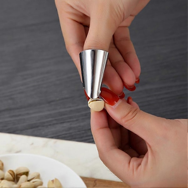 Rustfri Stål Nødder Frugt Skræller Peeler Skærer Fingerbeskytter Køkkenredskab 304 Stainless Steel