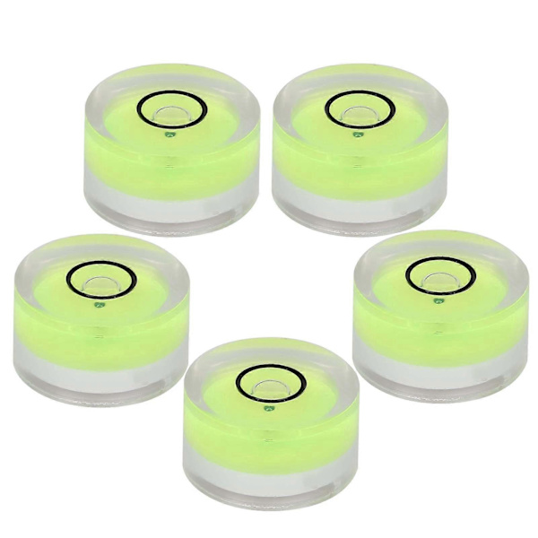 5 st 15 mm Diameter Mätverktyg Mini Runt Libellvattenpass för Våg