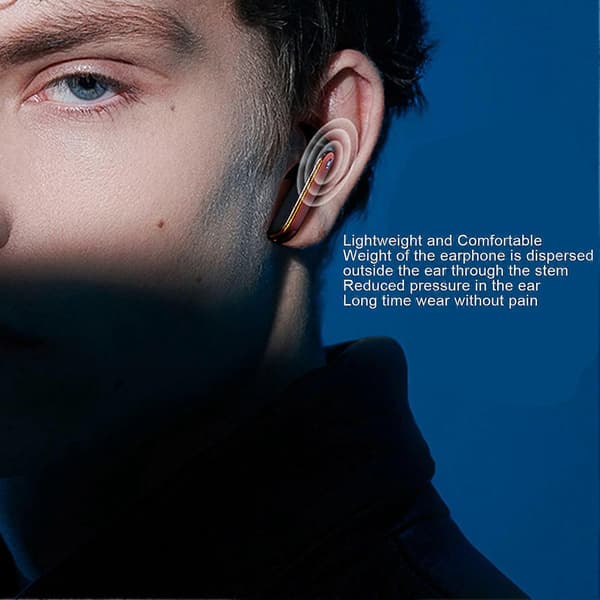 Bluetooth Earbuds Stereo ENC Støjreducerende Lav Latency Titanium Legering Trådløse Øretelefoner til Sport Rejse Sort