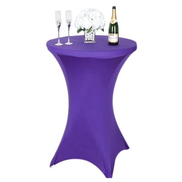 ##/Vit Hög Stretch Bordduk Röd Ø 60*110CM Duk Bordskydd Cocktailbord Bröllop Bankettbord##/