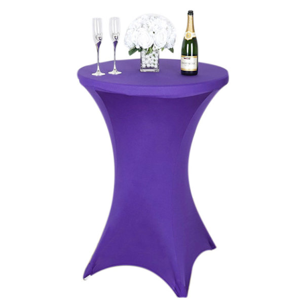 /#/Vit högt stretchbordsskydd rött Ø 60*110CM duk bordsskydd cocktailbord bröllopsbankettbord/#/