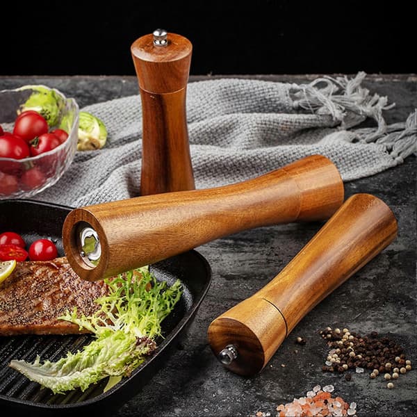 Pepparkvarn Justerbar Tjocklek Keramisk Kärna Utomhus BBQ Handhållen Kryddpepparkvarn Hemtillbehör M