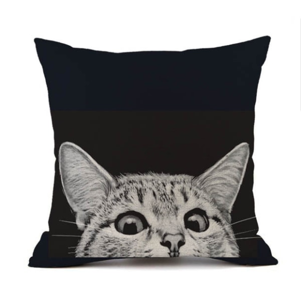 Tyynynpäälliset Set , 9, 45x45 cm mustavalkoinen kissan tyyny
