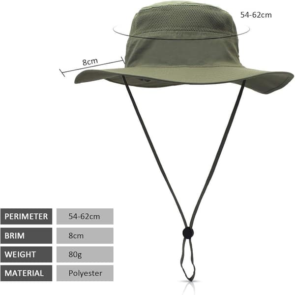 Unisex Foldbar Solhat UPF 50+ Anti UV Ferie Bjergbestigning