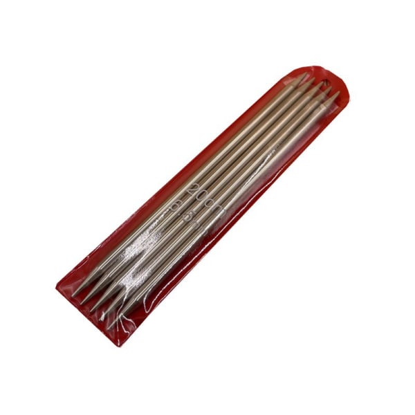 Dubbla stickor för stickning, 20 cm korta metallstickor