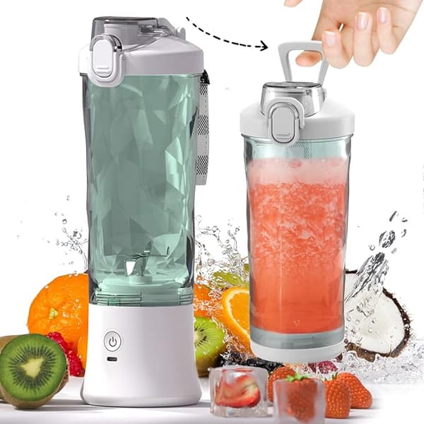 Bærbar blender, personlig størrelse, til shakes og smoothies med 6 blade