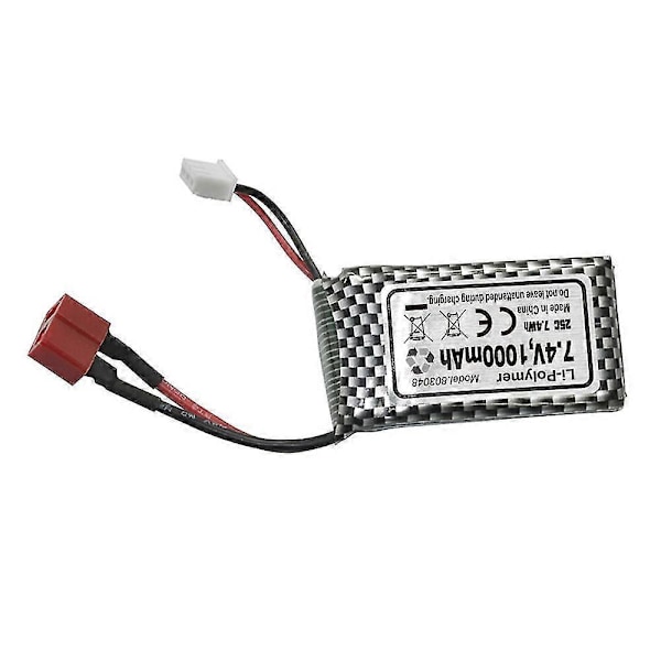 Flyhal FC600 HBX 16890A 1/16 RC Bil Reservedel 7.4V 1000mAh 25C T Stik Lipo Batteri Køretøjer Modeller Dele