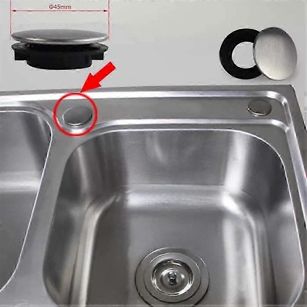 Diskho Lock Diskho Blandare Håltäckning Metallplugg, 2-pack (31-40mm Monteringshål)