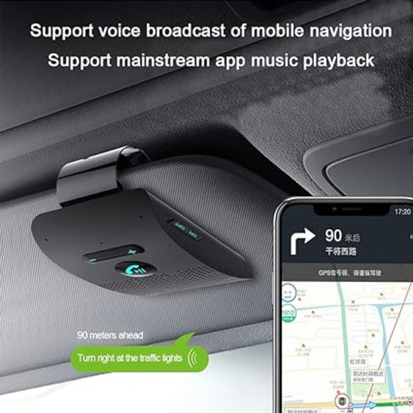 Bluetooth-bilsats SP09 Trådlös Bluetooth-högtalare Handsfree Bil