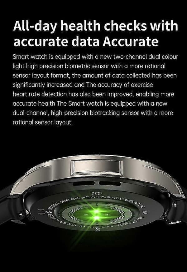 Smartklocka Puls Blodsyre Bluetooth Samtal Musik Smart Armband Sportklocka - Silver Svart