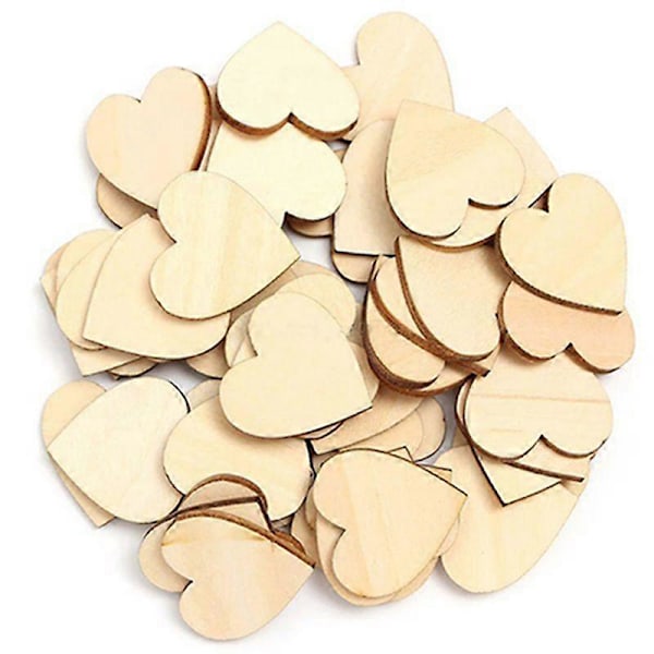 50 kpl Puinen Rakkaus Sydän Muoto DIY Ripustettava Sydän Koriste Askartelu 2cm or 0.79 Inch