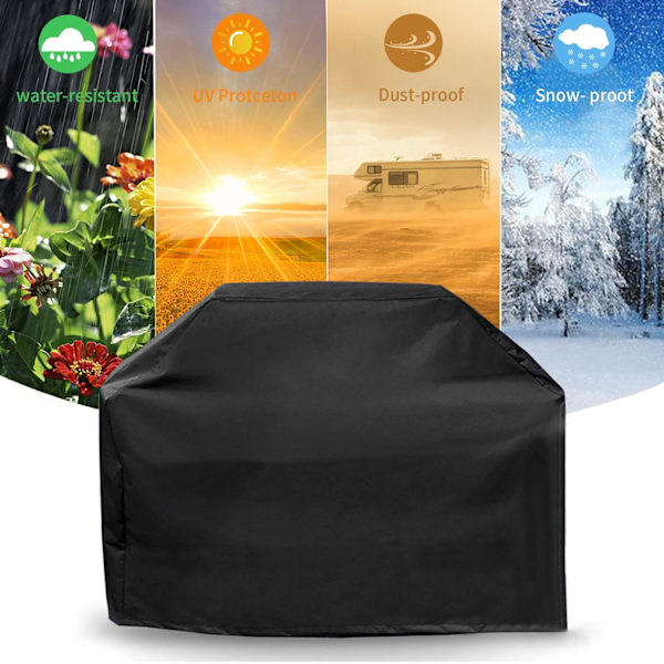 100*60*150cm BBQ-trekk, Heavy Duty presenning, gassgrilltrekk med