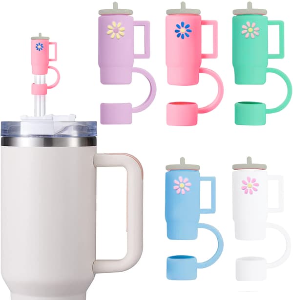 ##/5-pack Universal Strawdammskydd (Blandade Färger), Söt Strawskydd,##/