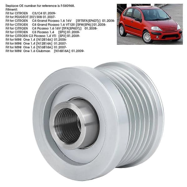 Bilgenerator Clutch Pulley Auto Generator Deler F?560968 Metall Passer for Citroen C3/C4