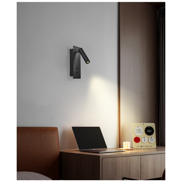 Sorte 3000K Vegglamper Soverom LED Vegglampe Innendørs Trappe W