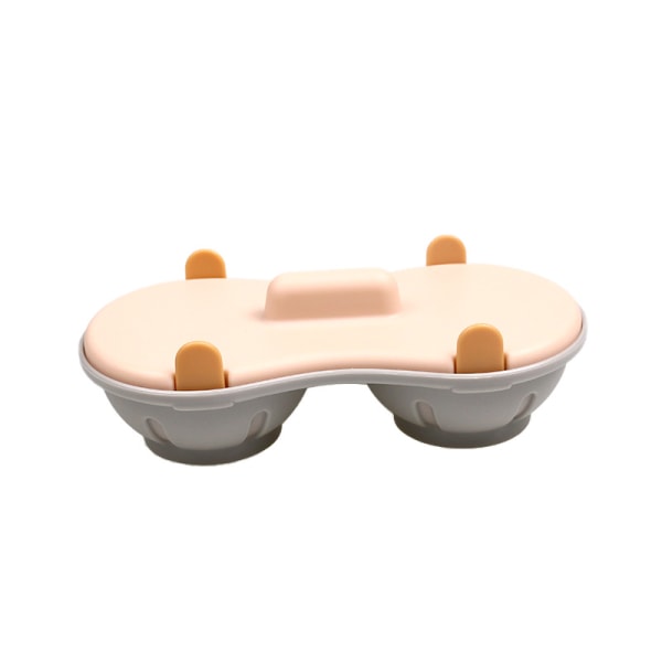 1 styck Dubbelkoppig Äggkokare (Orange), Mikrovågsugnsäggkokare, Mikrovågsugnsäggkokare