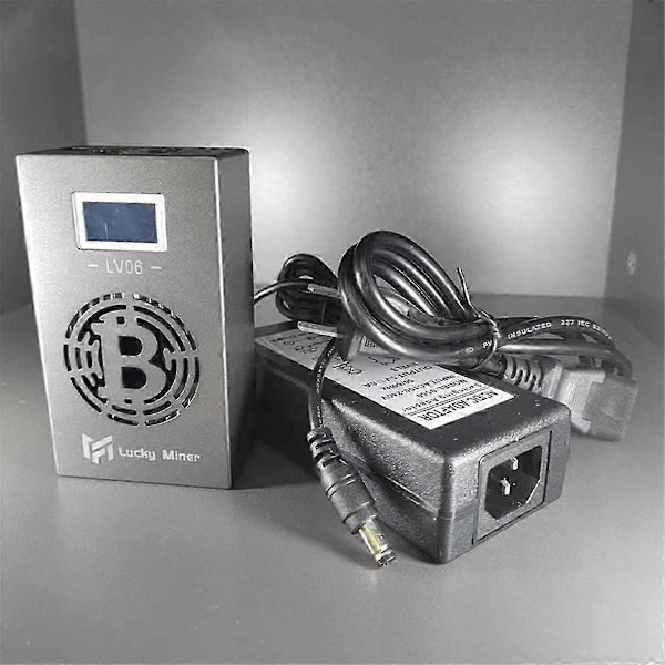 Lucky Miner LV06 500G BTC Solo Miner Inkluderer Veiledning Maskin EU-plugg