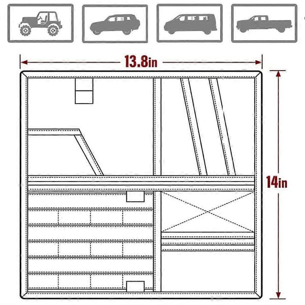 Bil Visir Panel Organizer Bil Solskærm Opbevaringspose Justerbar Holdbar Solbrille Opbevaringspose