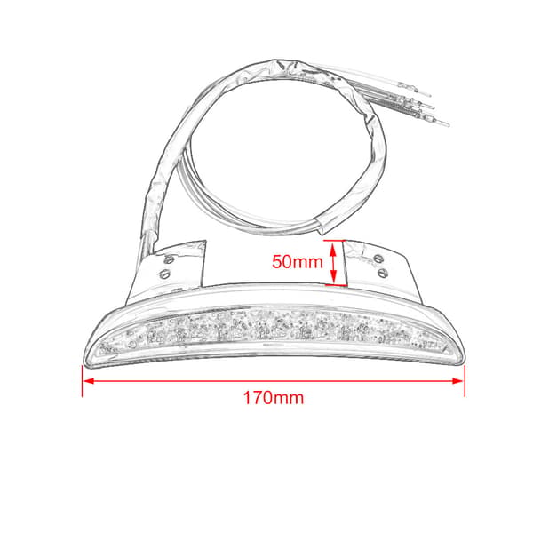 Moottoripyörätarvikkeet - Muuntosarja - Punainen, XL883 1200 LED-valo