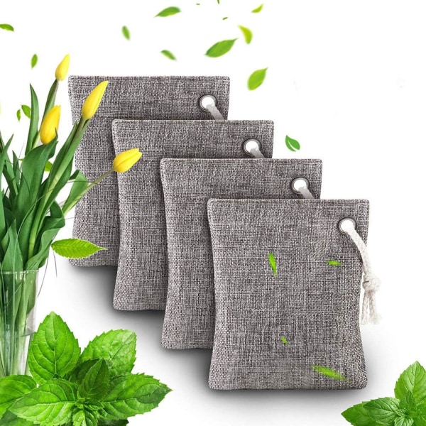 4 x (500 g) Bamboo Charcoal Air Freshener Air Purifiers for Fridge