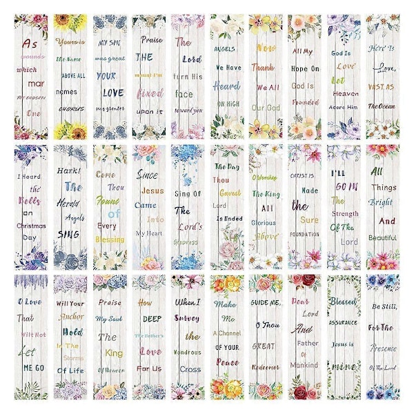 30 ark kristna bibelvers bokmärken premium papper inspirerande design bokmärke med naturskön bakgrund inspirerande läsverktyg E