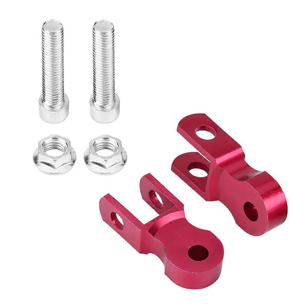 2 stk. Universal Motorcykel Dæmpning Højdeforøger Støddæmpere 5cm Chassis Rød (m/ Skrue)