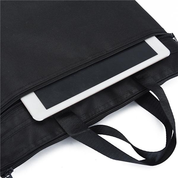 ##/Kontorsdokumentväska Män Briefcase Bärbar Pärm A4 Fil Zip-väska blå##/