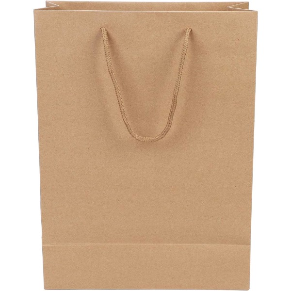 10 Stykker Kraftpapirposer Store Julegaveposer Håndveske med