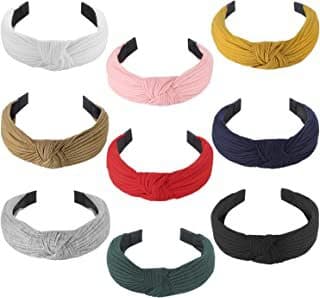 9-pack hårband för kvinnor, elastiska hårband