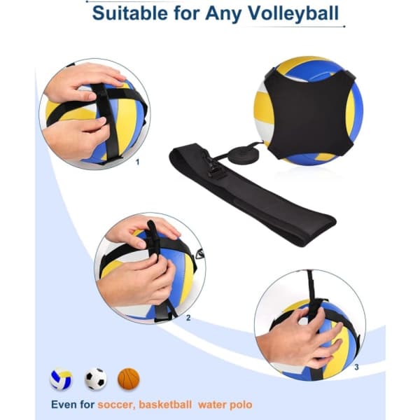 Volleyball træningsudstyr, øv server spike Sort