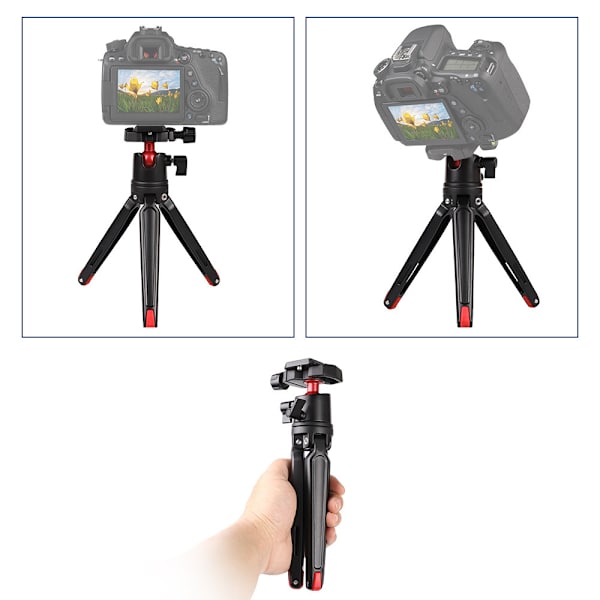 Mini Stativ Bordstativ med 360° Kulehode og 1/4 Skrue